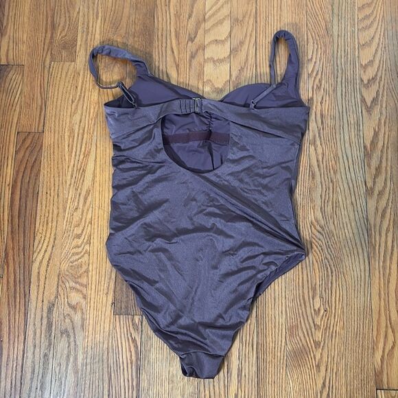 Andie The Nadi One Piece Swimsuit Licorice Purple size XXL long torso‎ NWT - Picture 4 of 10